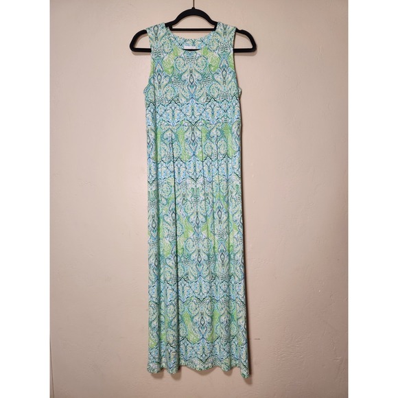J. Jill Dresses & Skirts - J.Jill Green‎ Floral Maxi Dress Sleeveless Womens Size XS NWOT